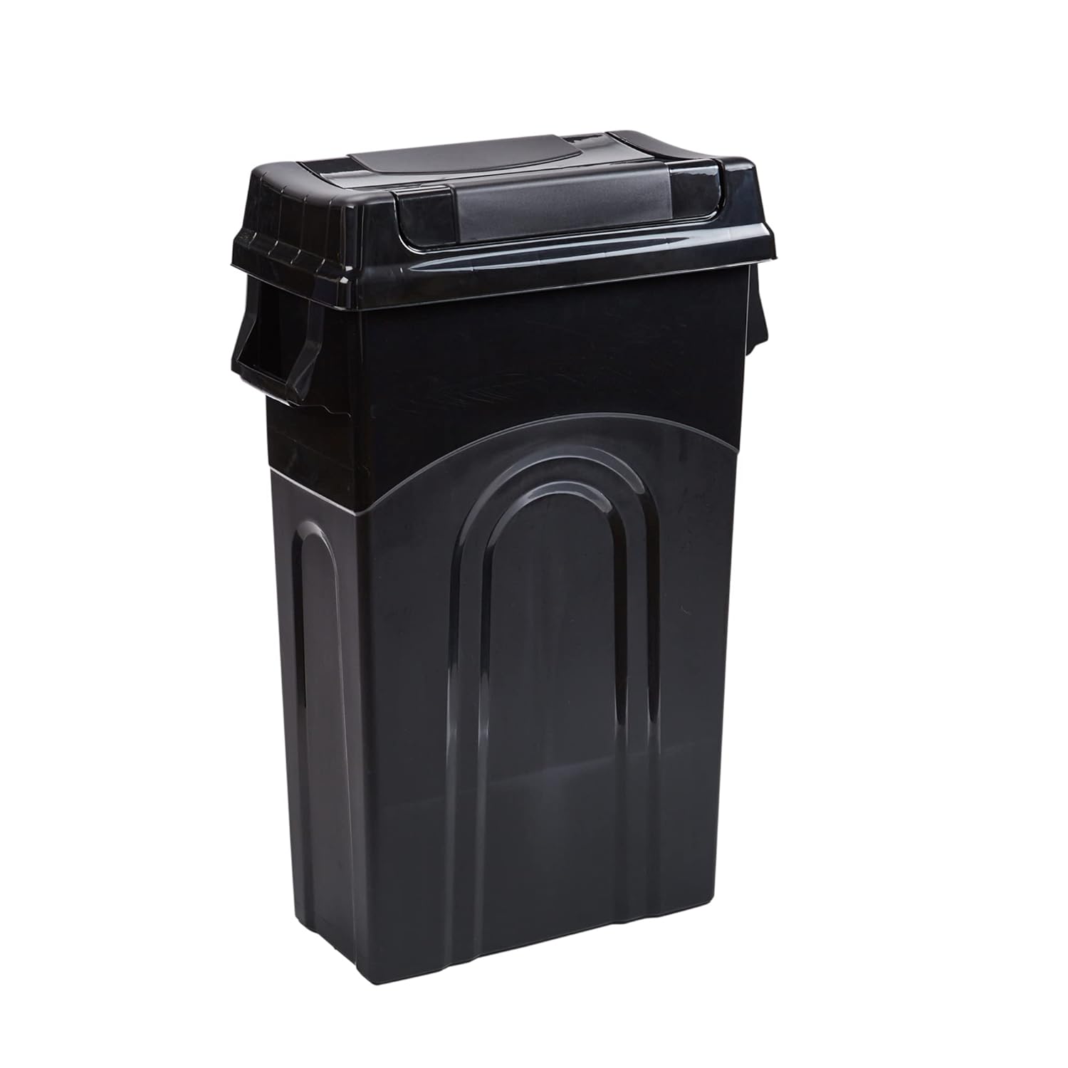 United Solutions Highboy Waste Container with Swing Lid, 23 Gallon
