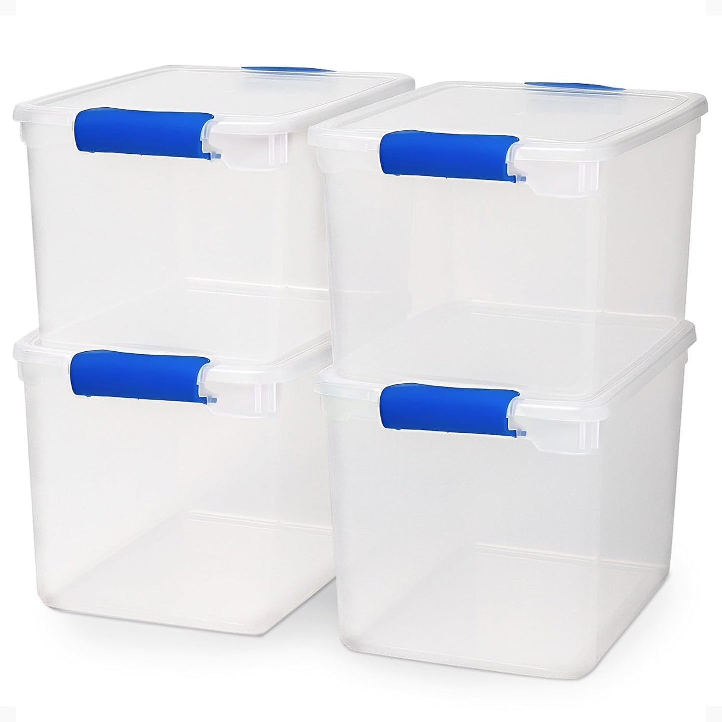 Large Clear Plastic Storage Bins with Lids for Home Organization
