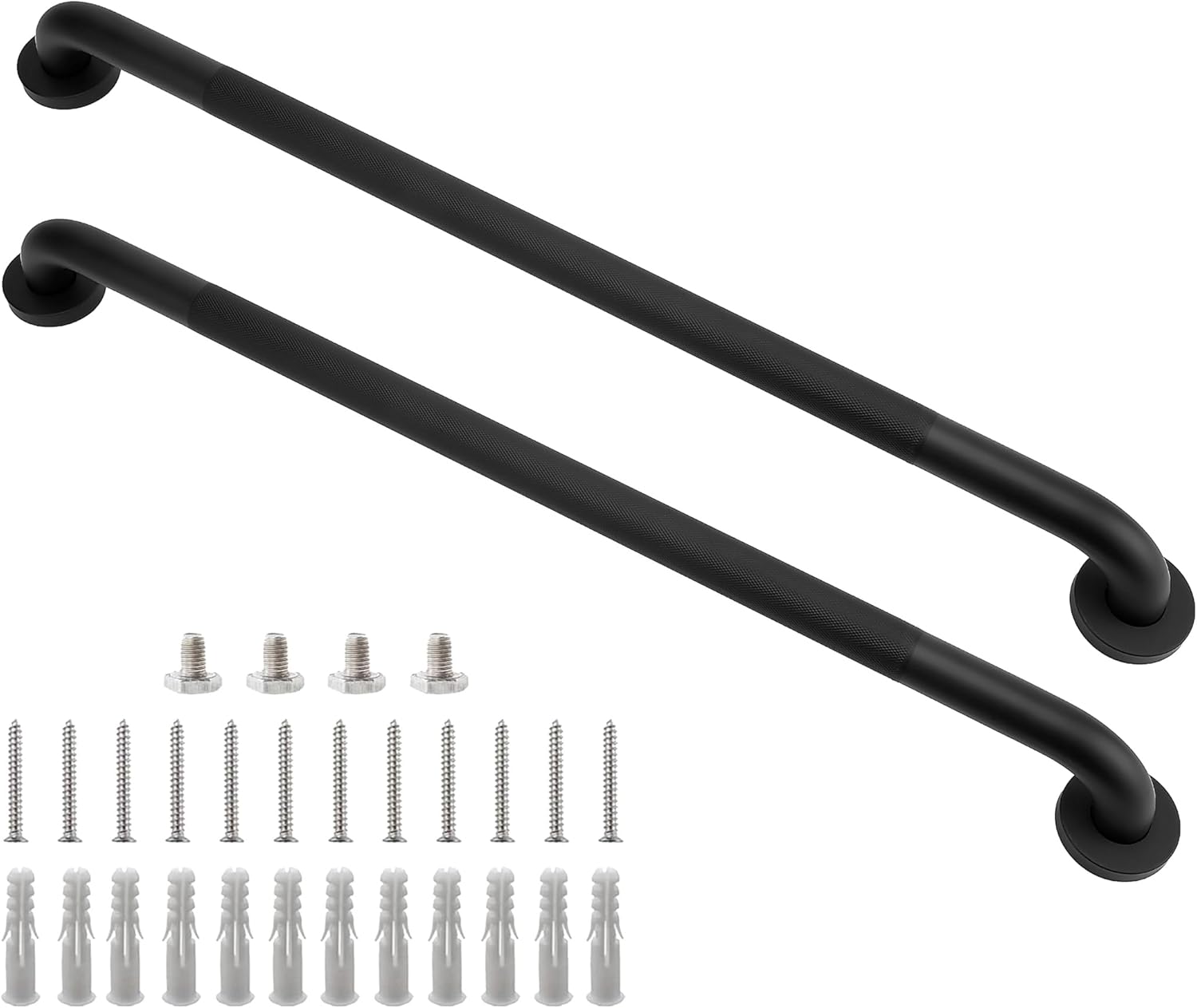 32 Inch Black Shower Grab Bar Set for Safety and Stability