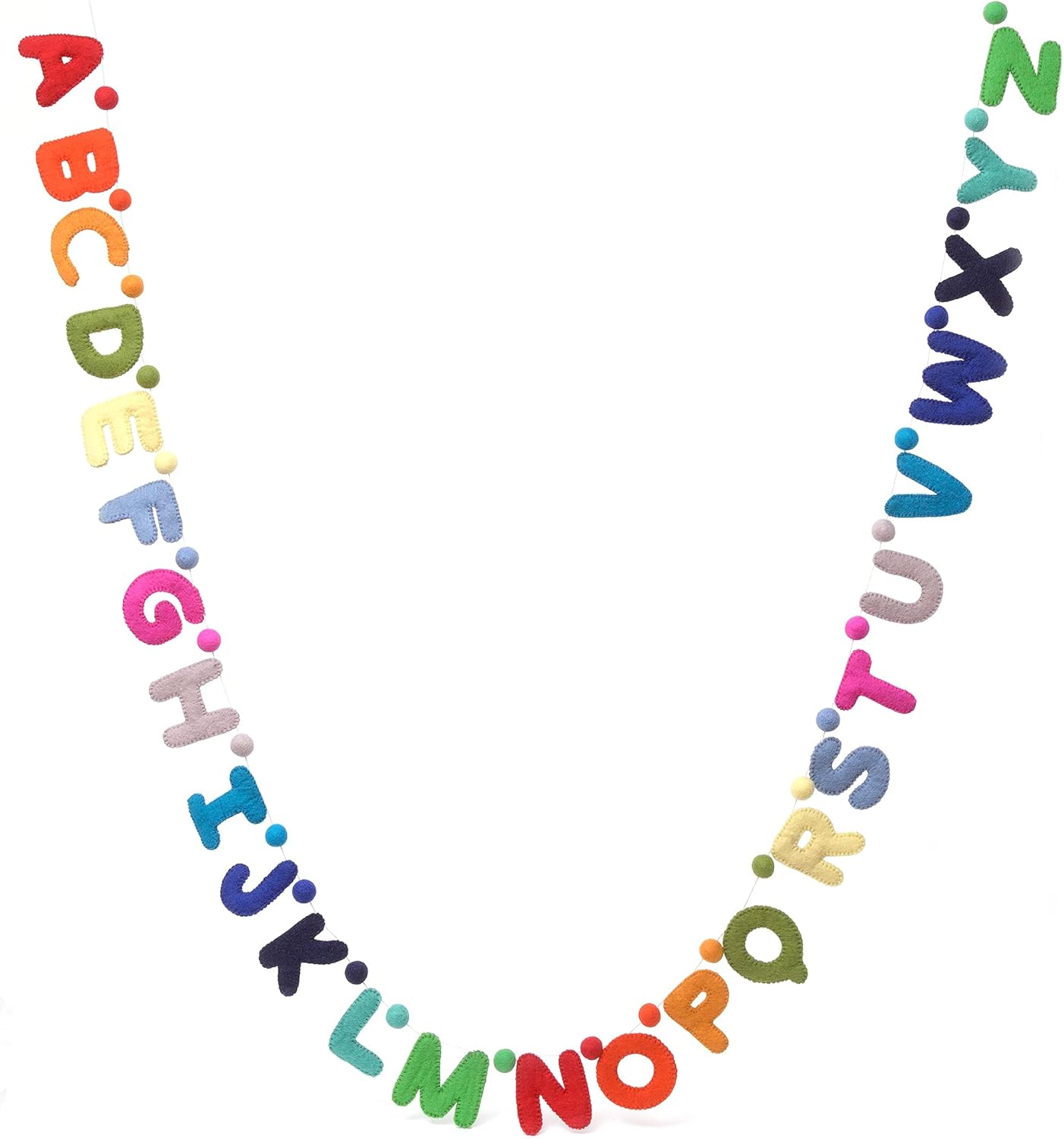 Glaciart One Alphabet Garland - Handmade Wool ABC Letters Decor