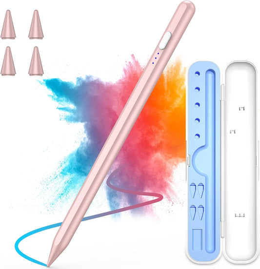 15 Min Fast Charge Stylus Pen for iPad, Apple Pencil Compatible, Rose, ZXA