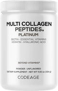 Multi Collagen Peptides for Women & Men - Biotin 10000mcg Boost