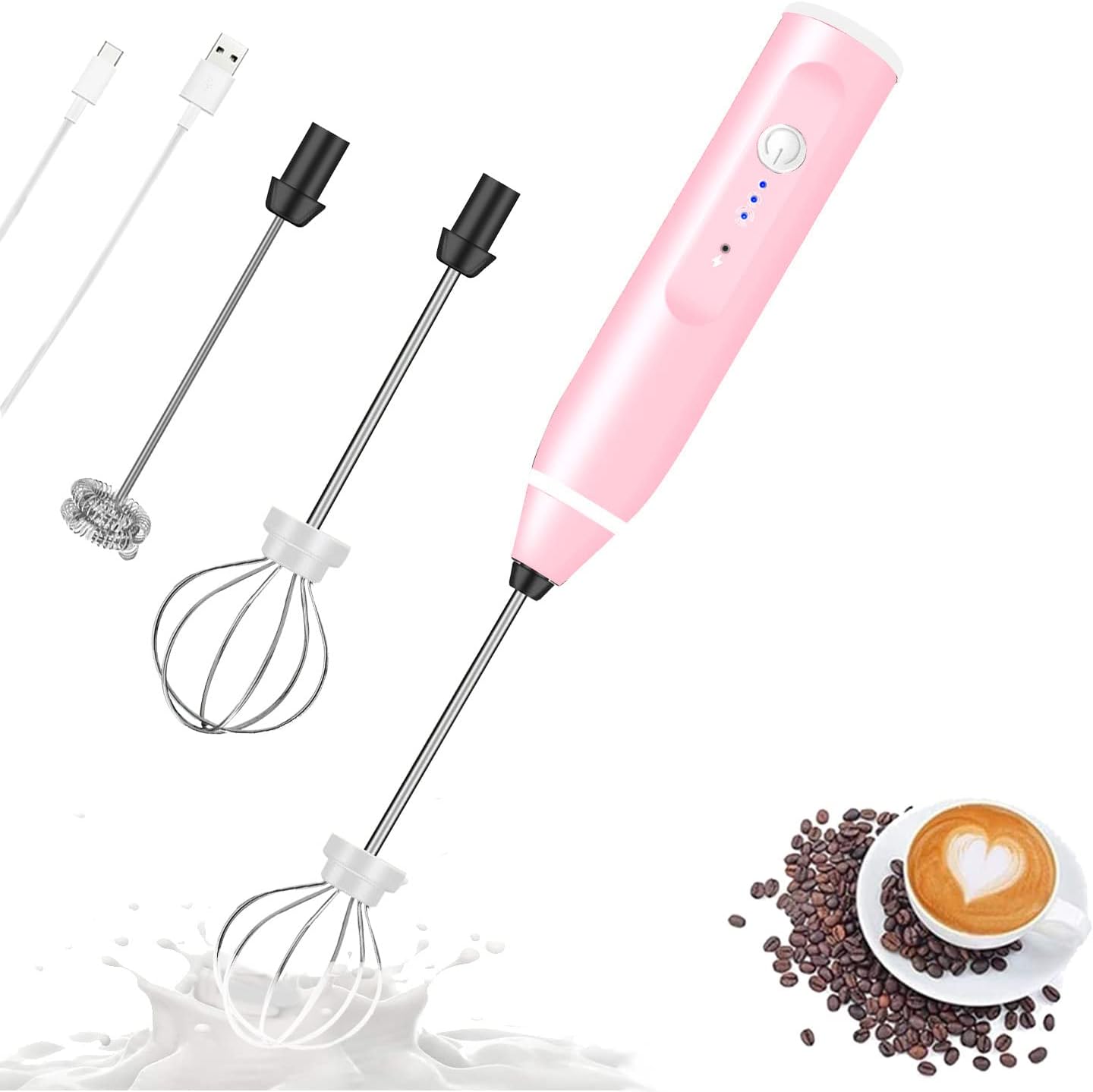 USB Rechargeable Milk Frother - 3-Speed Mini Blender by MESOCO