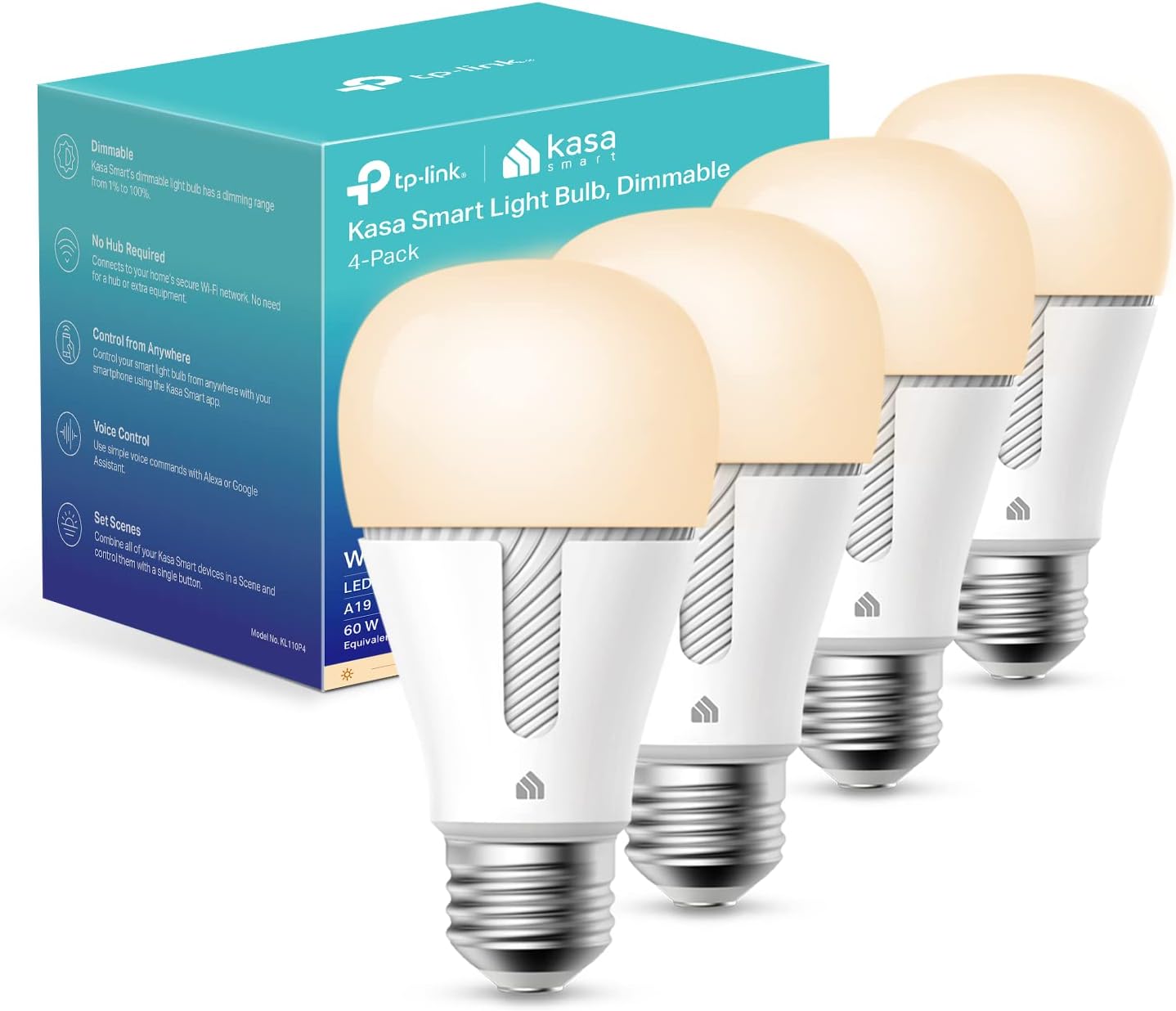 Kasa Smart Light Bulbs: Dimmable LED for Alexa & Google Home