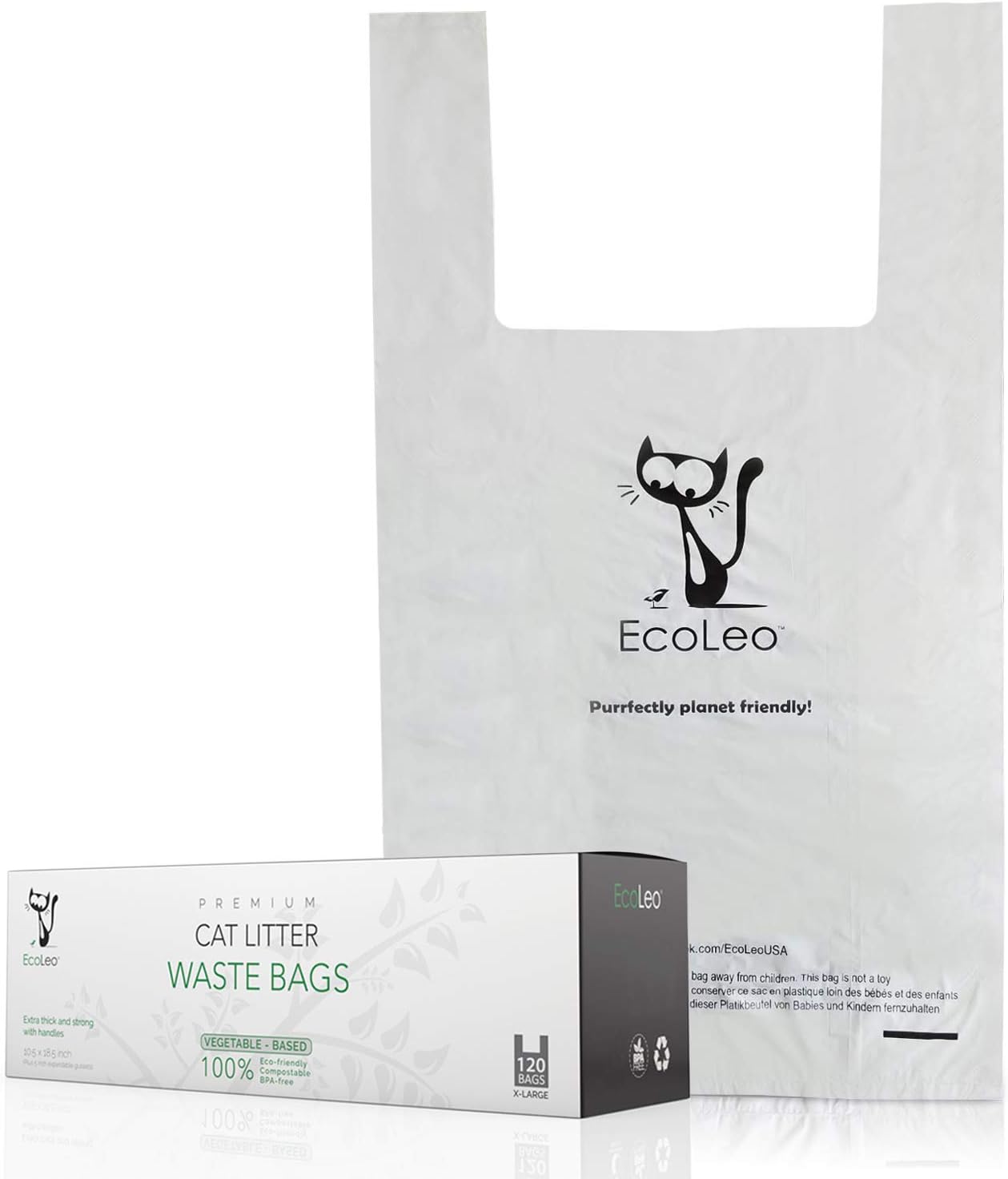 Cat Litter Waste Poop Bags - Eco-Friendly, Compostable, Thick