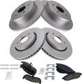 Front & Rear Ceramic Brake Pad and Rotor Kit for 2006-2010 Jeep