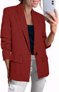 Happy Sailed Womens Long Sleeve Blazer Business Casual Open Front two