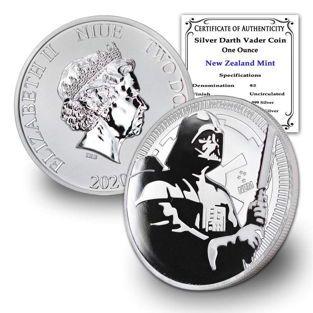 2020 1 oz Silver Star Wars Darth Vader Coin Brilliant Uncirculated