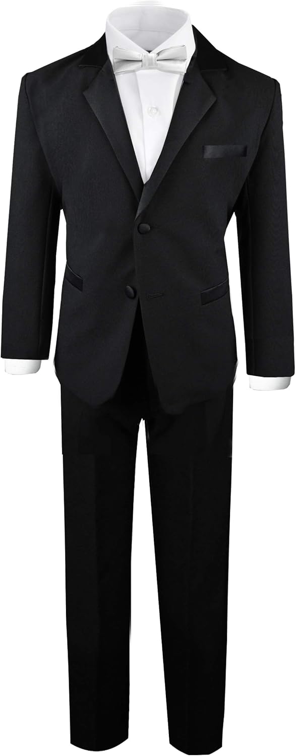 Black n Bianco Boy's Modern Tuxedo Dresswear Set for Kids