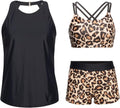 Tempt Me 3 Piece Swimsuit for Women High Neck Tankini Set