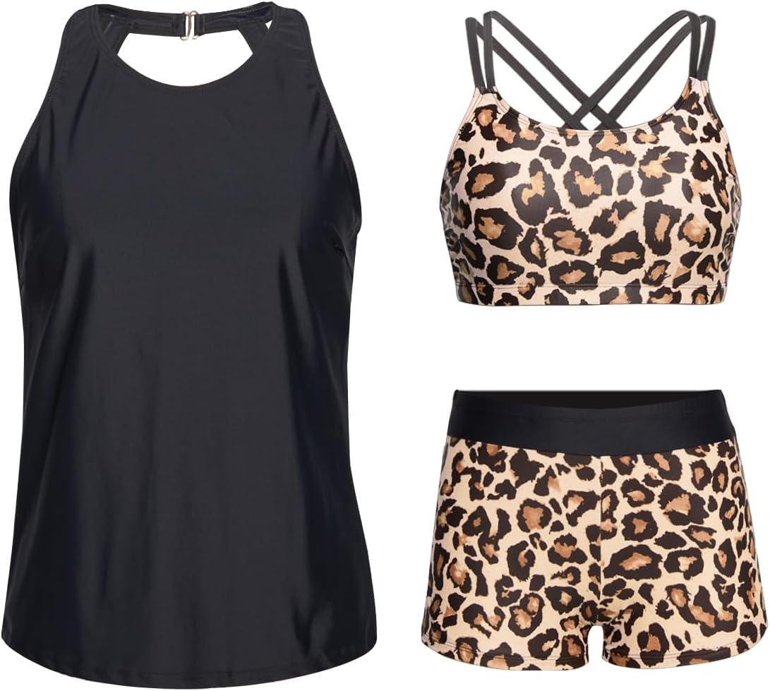 Tempt Me 3 Piece Swimsuit for Women with Modest High Neck Design