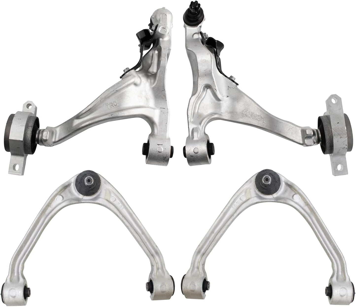 TRQ Front Upper and Lower Control Arm Set for INFINITI Vehicles
