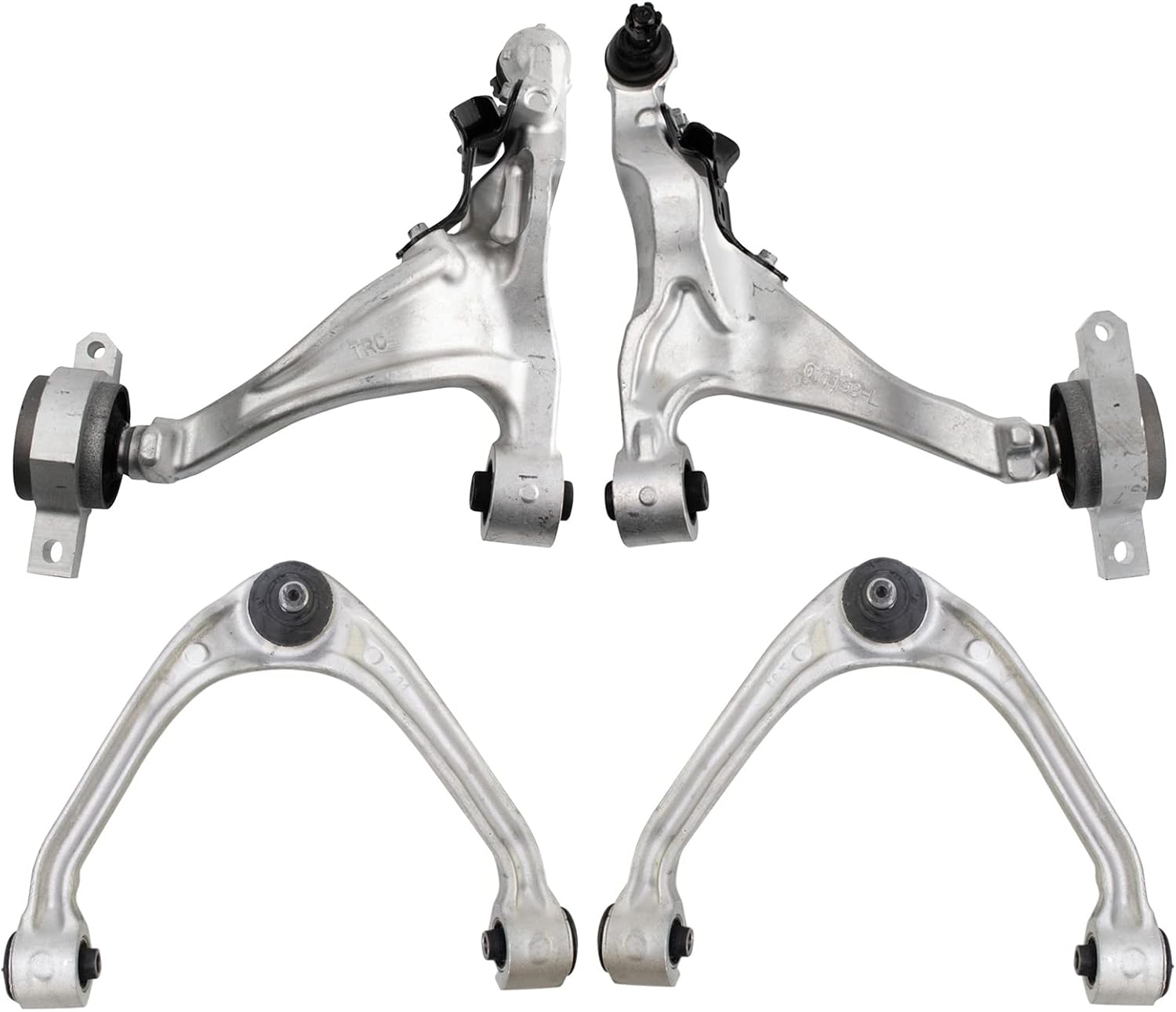 TRQ Front Upper and Lower Control Arm Set for INFINITI Vehicles