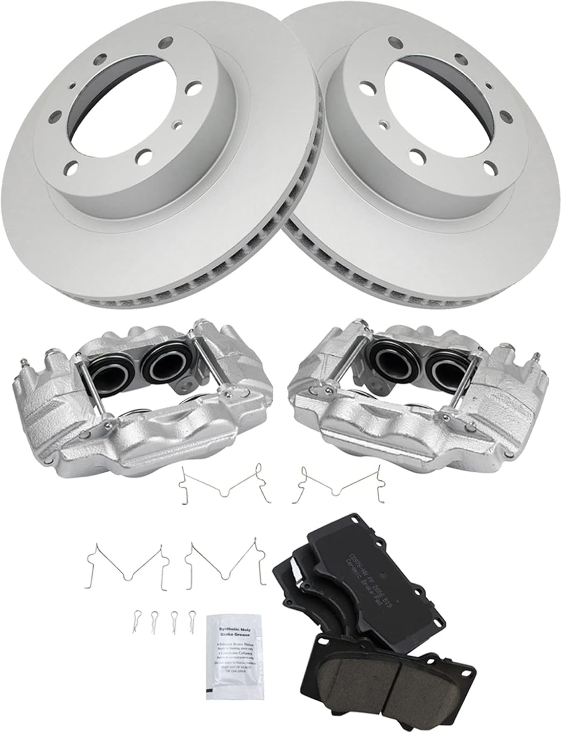 TRQ Front Brake Pad & Rotor Kit for Toyota 4Runner & Tacoma