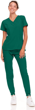 Natural Uniforms Womens Cool Stretch Jogger Scrub Set (Style FLD9)