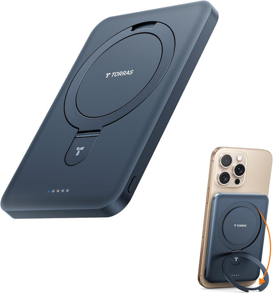 TORRAS 5000mAh Slim Magnetic Power Bank - Fast Charging for iPhone