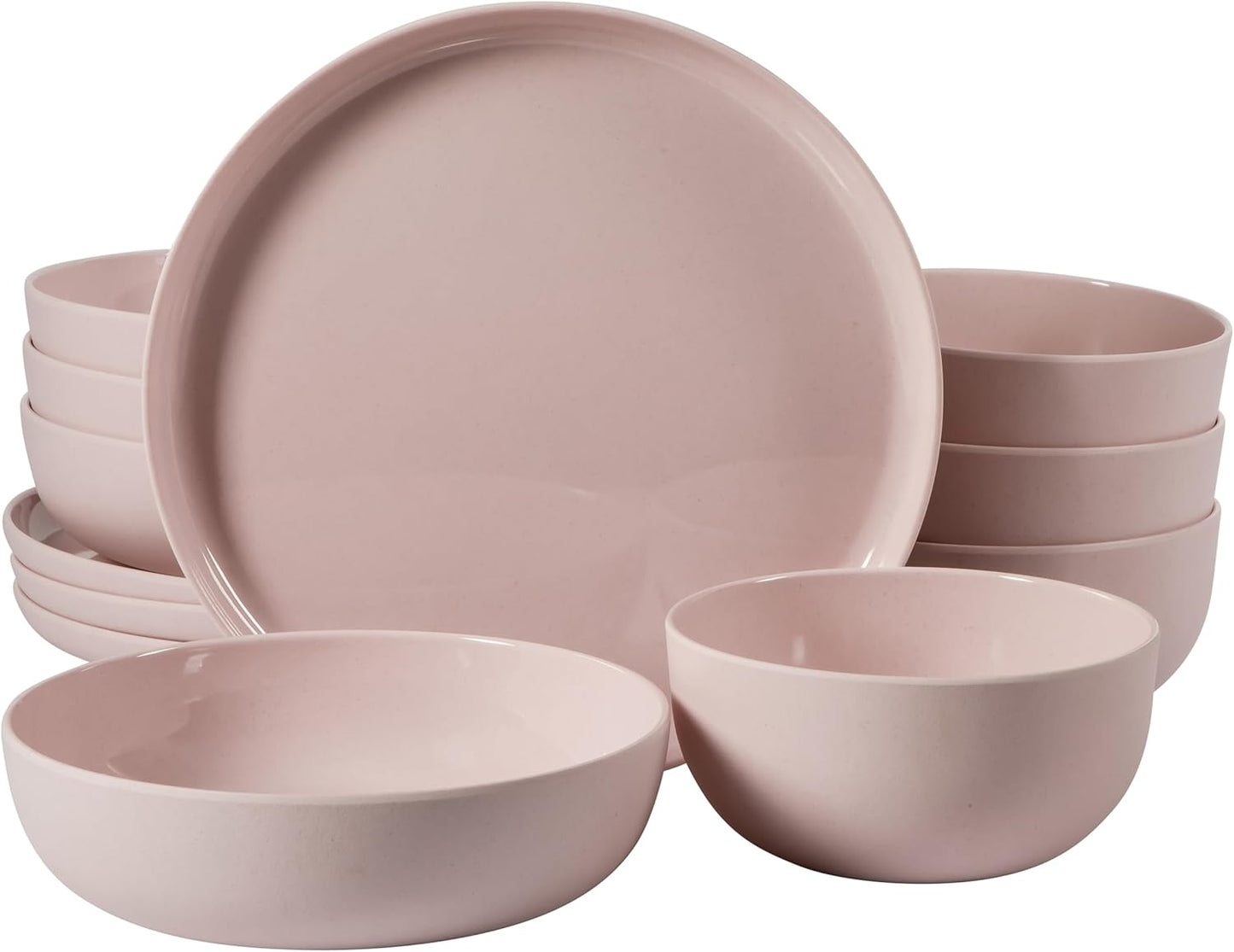 Gibson Home Candy Skies 12 Piece Unbreakable Dinnerware Set