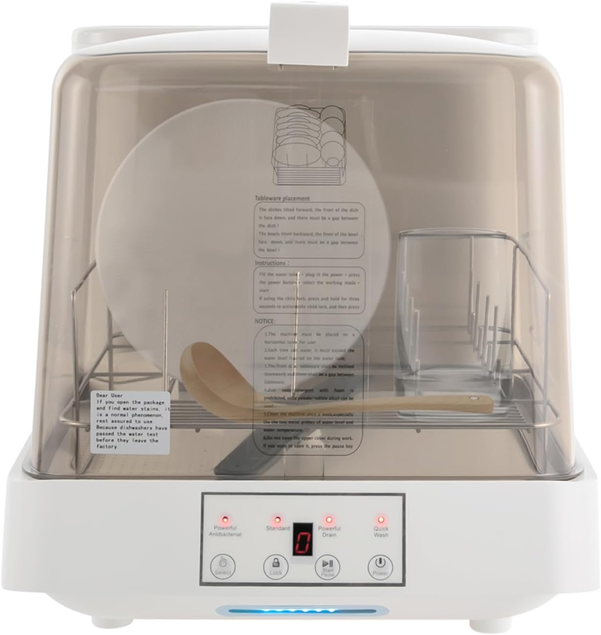 Headry Modern Portable Mini Countertop Dishwasher for Easy Cleaning