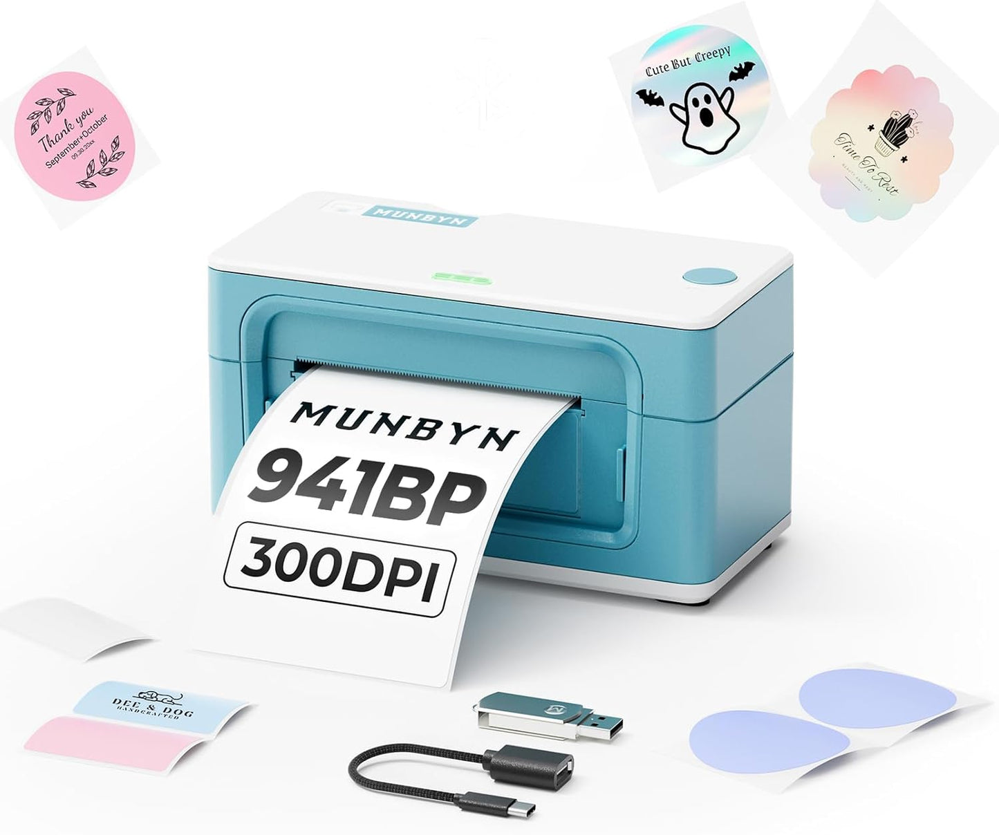 MUNBYN Bluetooth Thermal Label Printer 941B for Small Business
