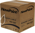 NavePoint 1000ft 18AWG 18/2 CCTV Power Cable Spool - Bulk White