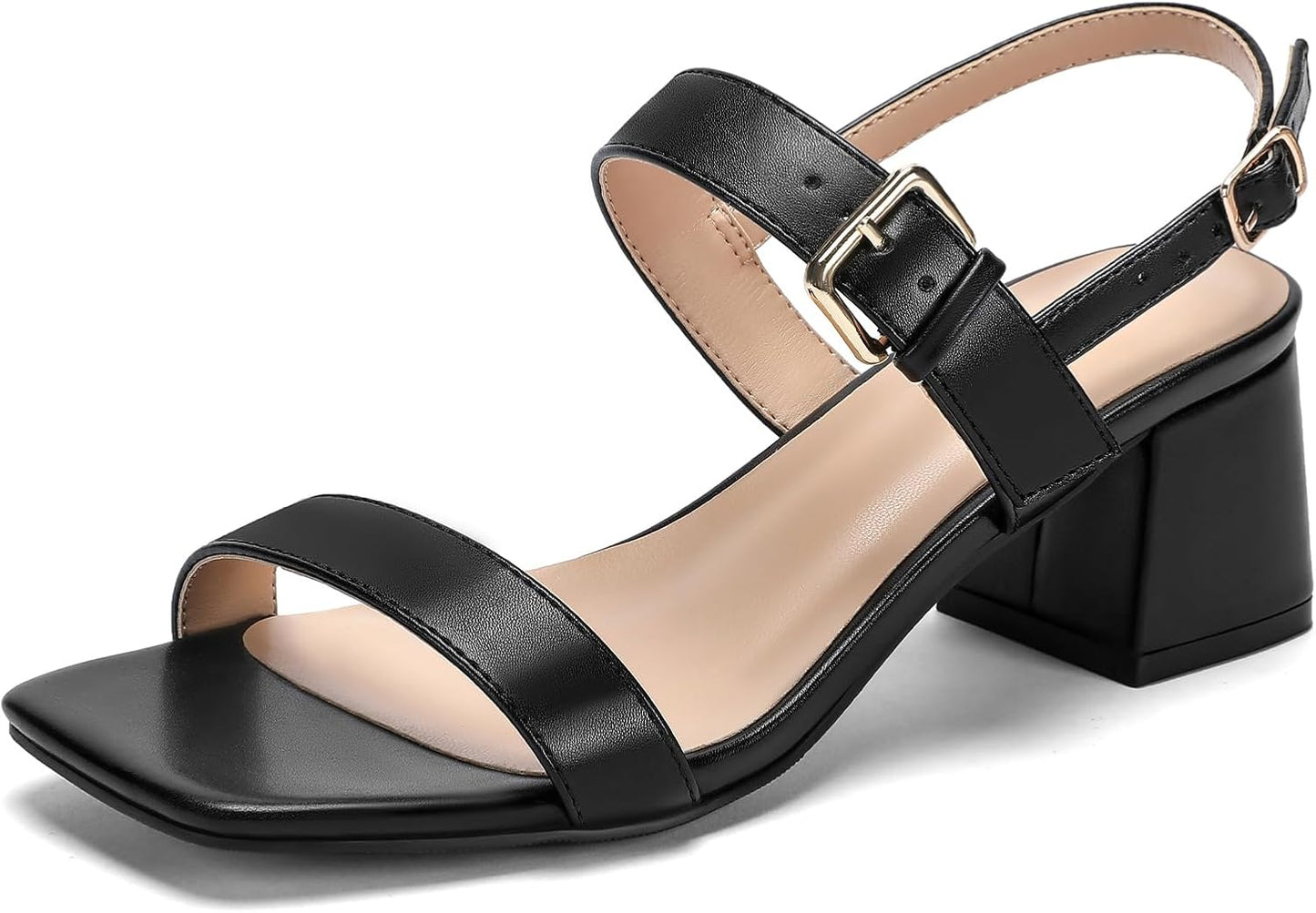 Wide Feet Friendly Women's Heeled Sandals with Adjustable Strap