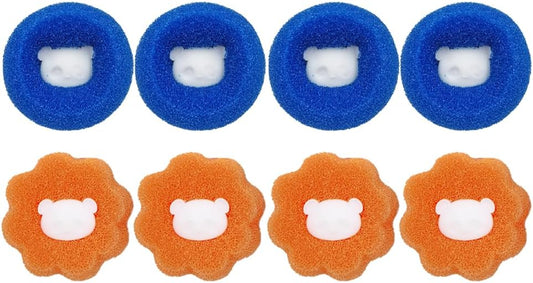 8 Pcs Pet Hair Remover Balls - Laundry Fur Catcher