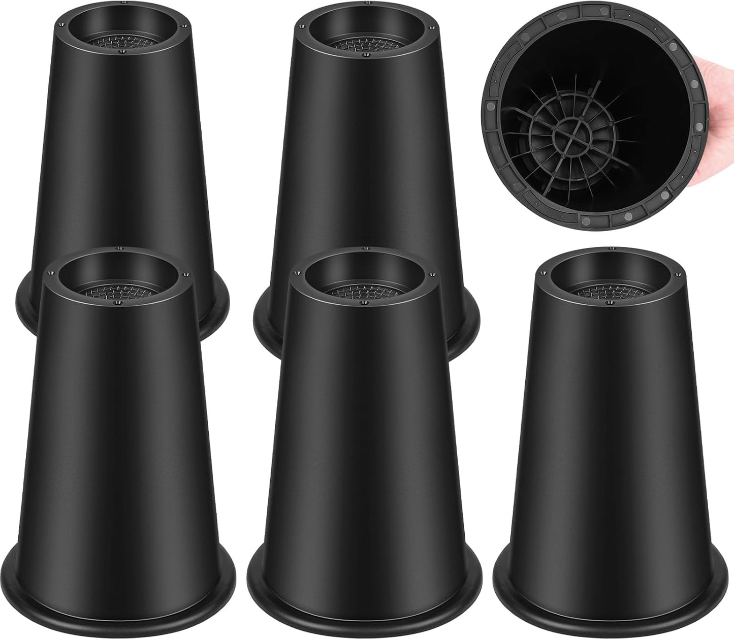 8 Inch Round Bed Risers for Furniture Lift and Storage Solutions