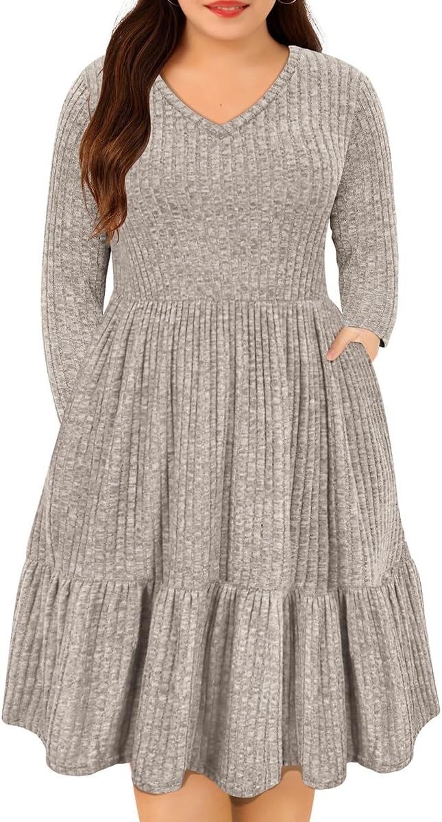 RITERA Plus Size Dresses for Curvy Women with Pockets XL-5XL