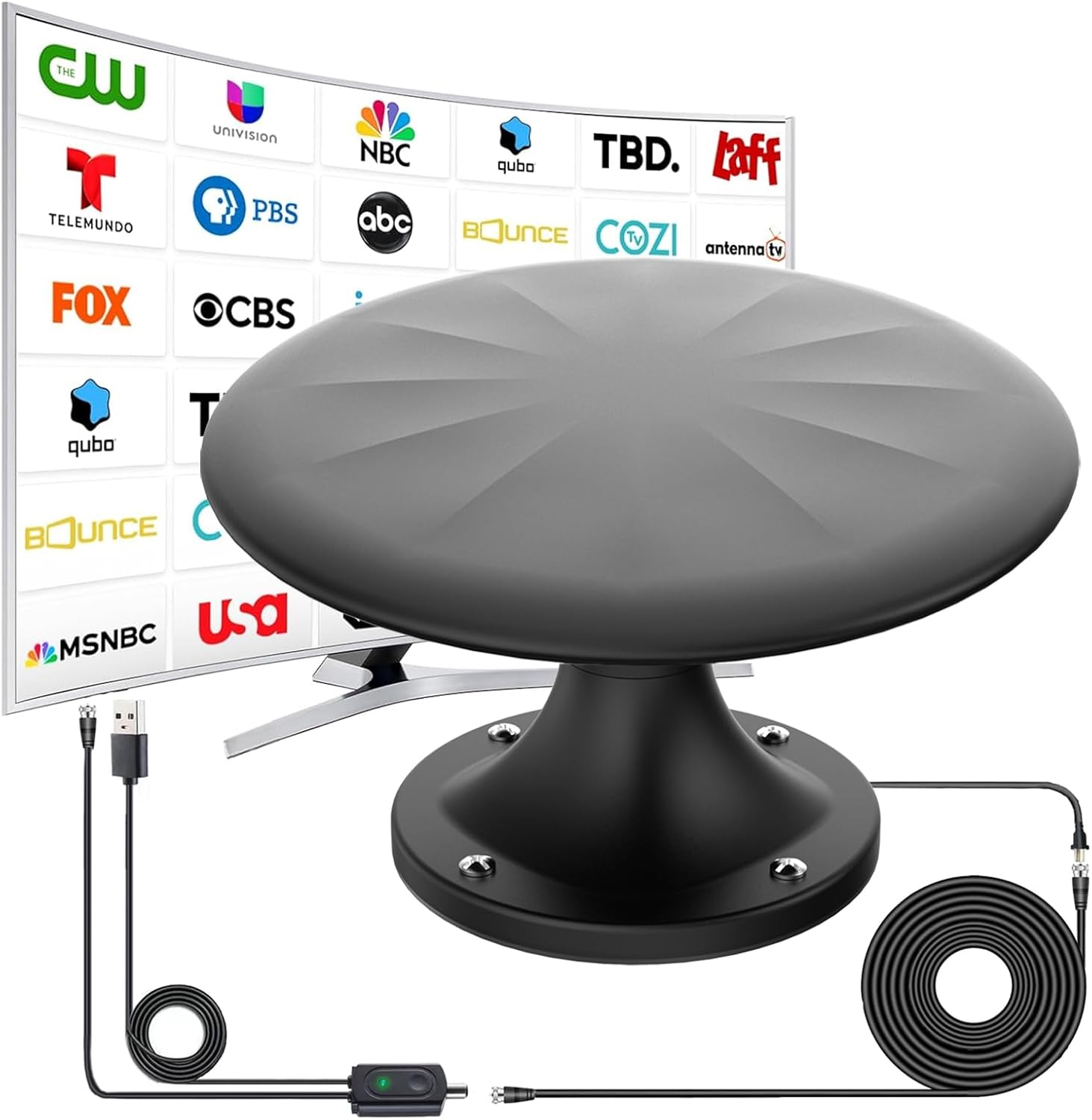 RV TV Antenna Roof Mounted for Camper with Long Range Reception