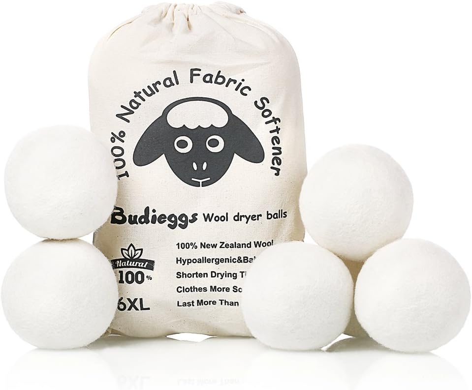 Organic XL Wool Dryer Balls - Reduce Wrinkles Naturally!