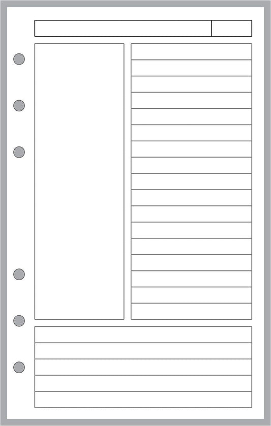 Cornell Notetaking System Compact Insert
