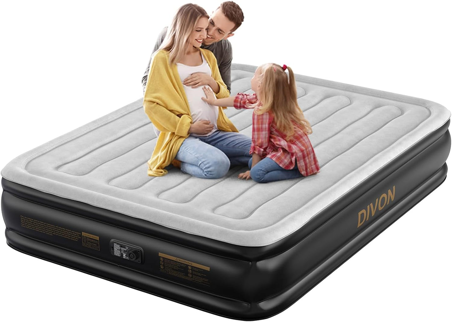 DIVON Air Mattress Queen with Built-in Pump for Comfort & Stability