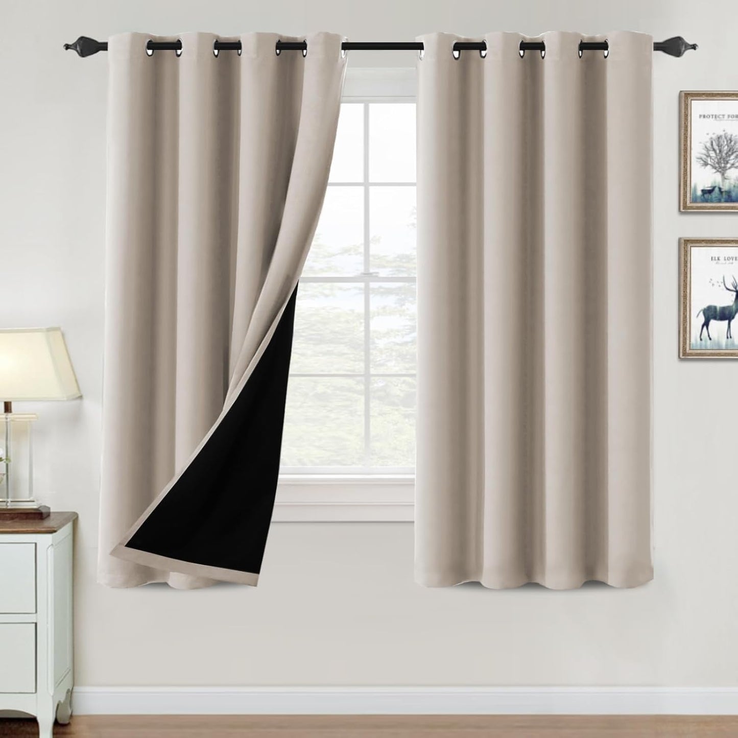 H.VERSAILTEX 100% Blackout Curtains for Bedroom and Living Room