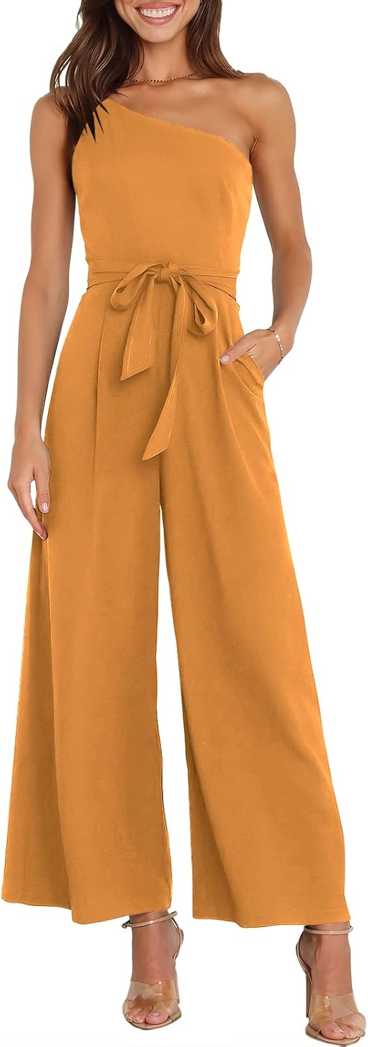 Stylish One Shoulder Jumpsuit for Women - Trendy Fall Outfit