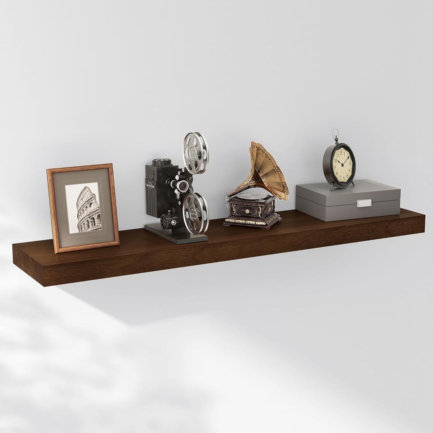 Floating Shelves for Storage, 8 Inch Deep Solid Wood Design