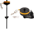 Retractable Dog Tie Out Stake and Bracket - Small 15 ft Cable