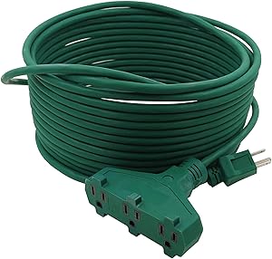 Clear Power 35 ft Outdoor Extension Cord for Lawn & Garden Use
