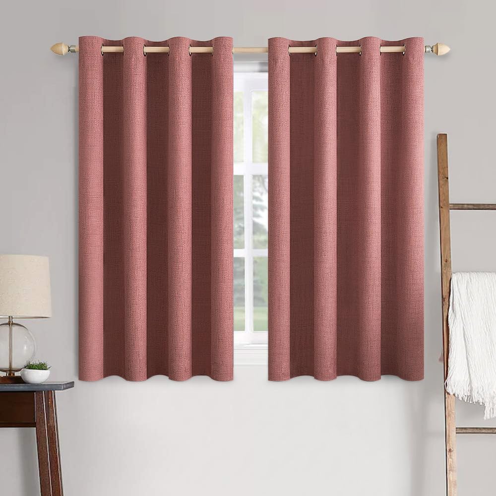 MIULEE Blackout Linen Textured Curtains for Bedroom Luxury Decor