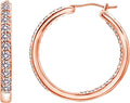 Rose 18K Gold Plated Sterling Silver Inside-Out Hoop Earrings
