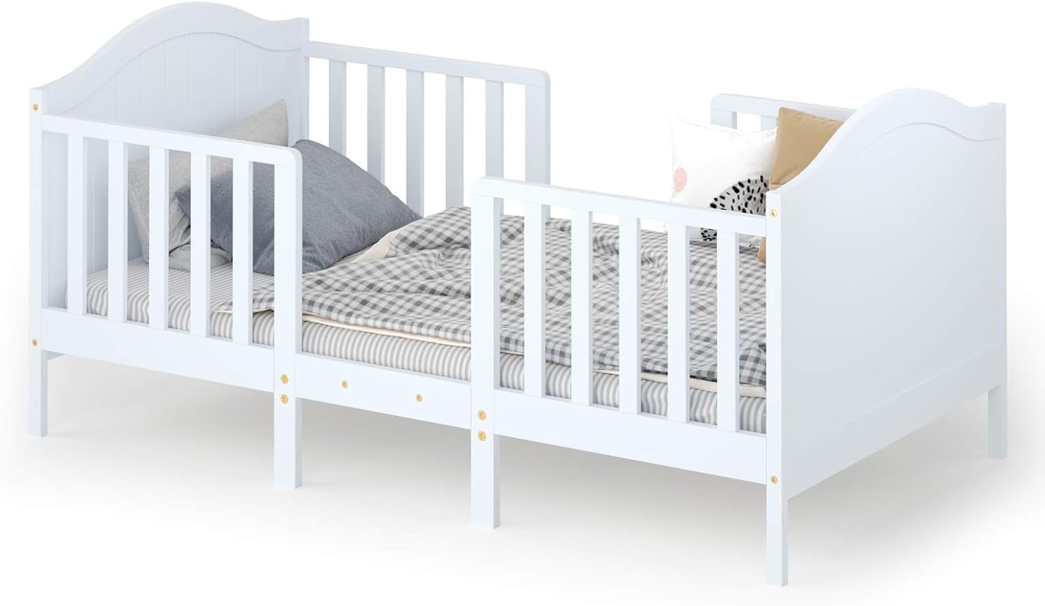 Costzon 2 in 1 Convertible Toddler Bed for Safe Sleep and Play