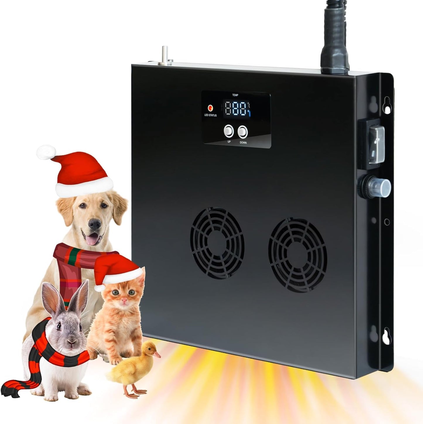 Rapid 400W Dog House Heater: Heat in 3s!