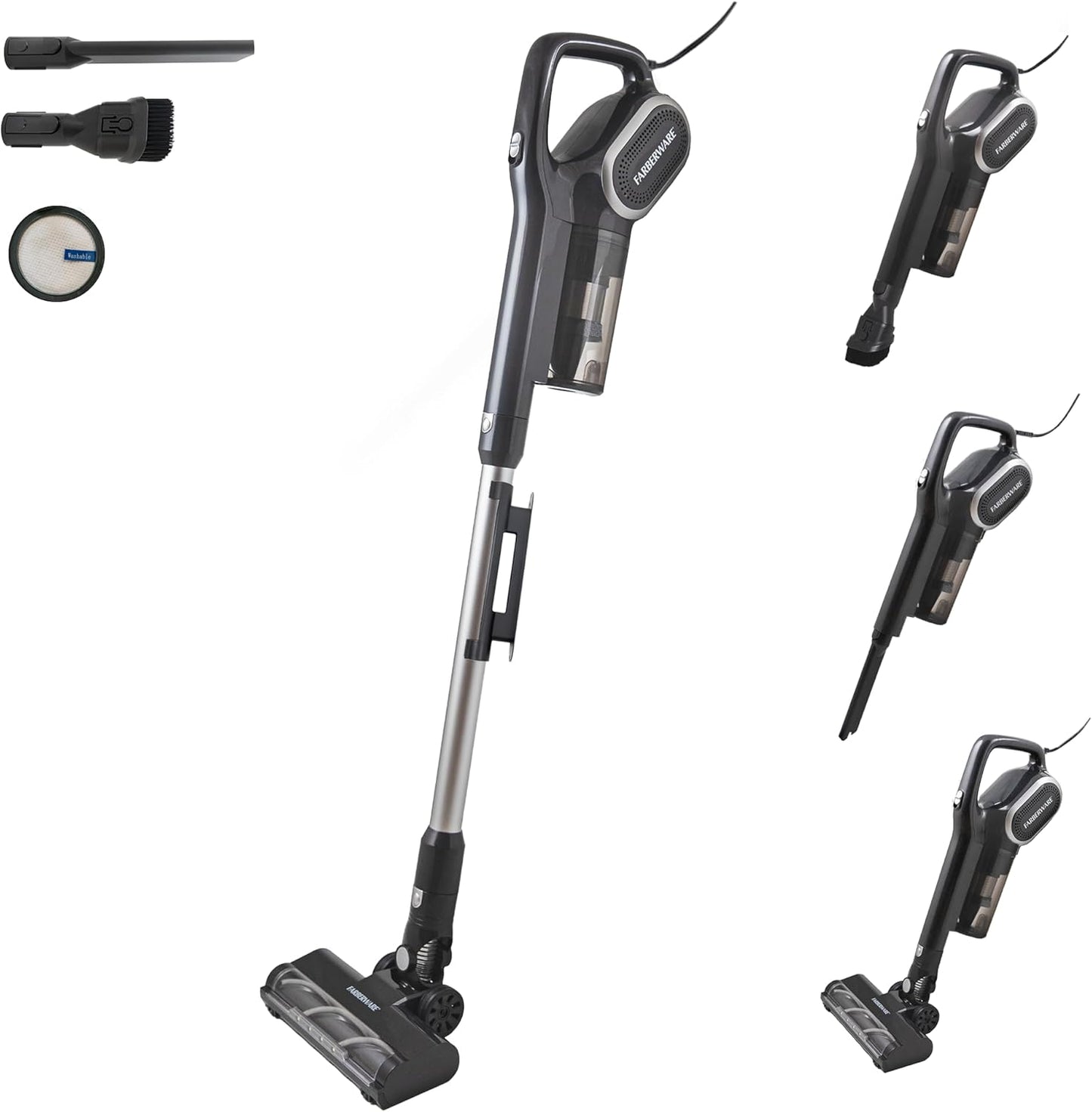 Farberware Stick Vacuum: Powerful Suction & Lighted Brush