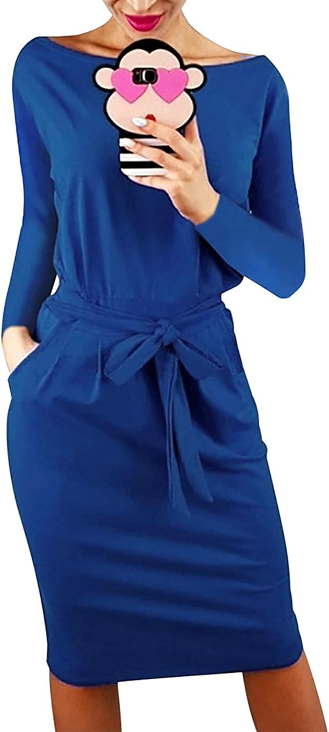PRETTYGARDEN Women's Fall Bodycon Party Dress with Pockets