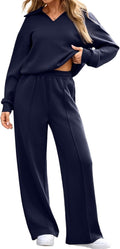 Aleumdr Womens 2 Piece Fall Lounge Set - Comfortable Travel Sweatsuit