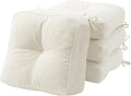 Chair Cushions 18 x 18 x 5 in 4-Pack - Shredded Memory Foam Comfort