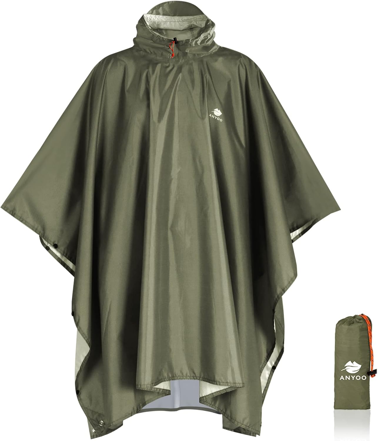 Anyoo Waterproof Hooded Rain Poncho