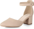 Ankis Closed Toe Heels for Women - 2.25 in Low Block Heels