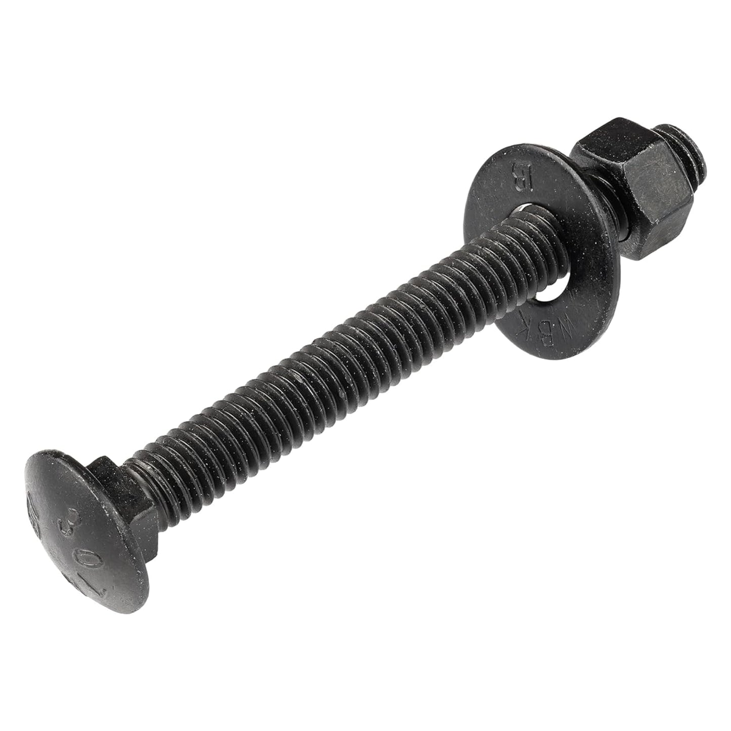 3/8in x 3in Black Carriage Bolt Kit for Heavy Duty Use