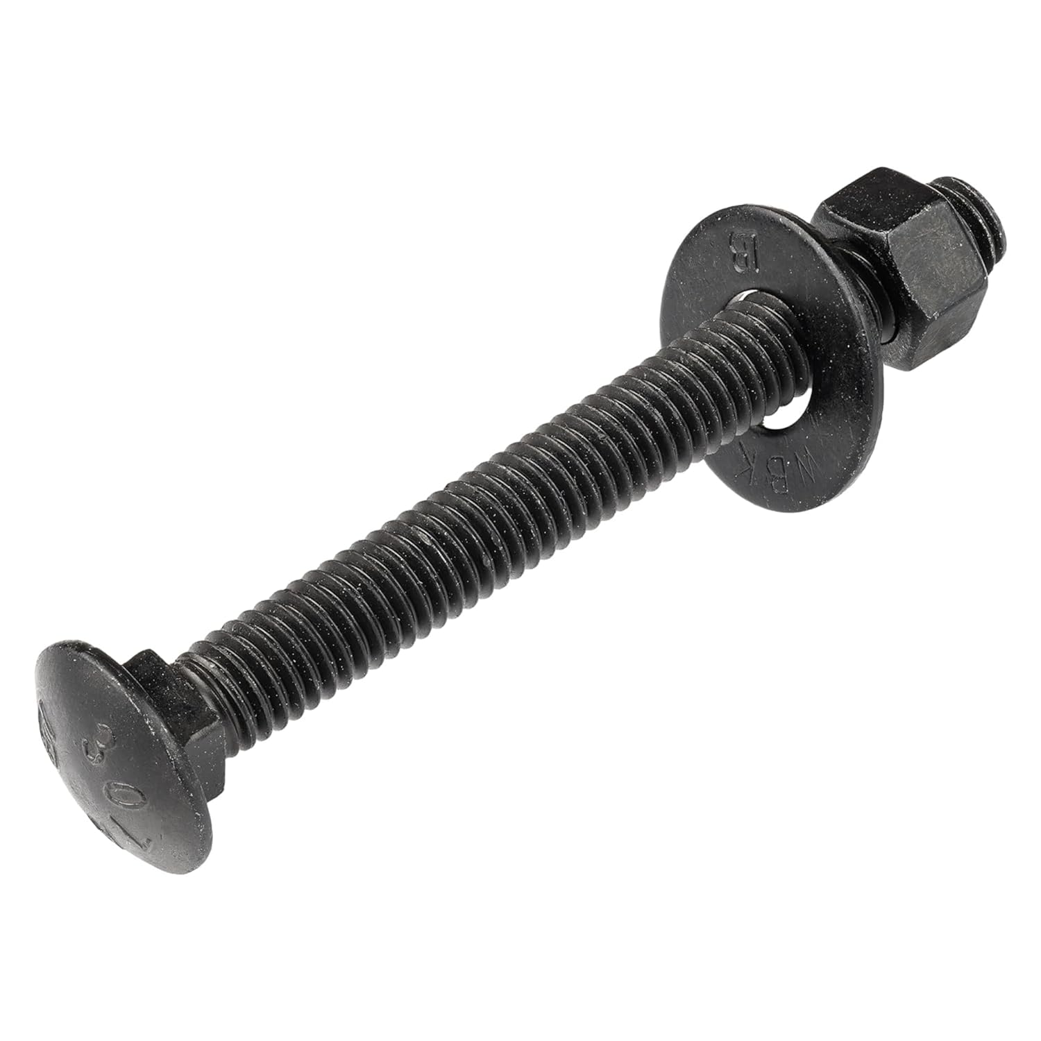 3/8in x 3in Black Carriage Bolt Kit for Heavy Duty Use