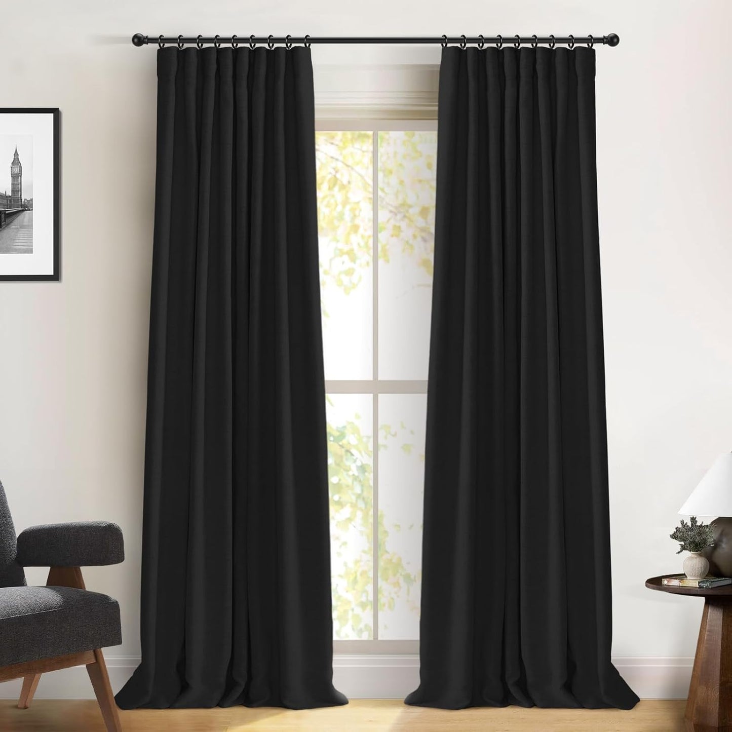 100% Blackout Shield Blackout Curtains for Bedroom 84 in Length